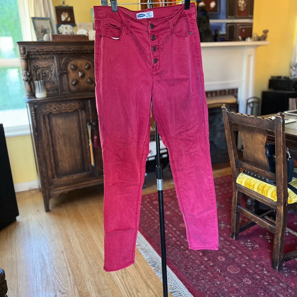 Old Navy Women's High Rise Red Jeans